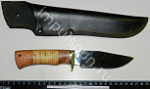 Нож БАРСУК клинок 120 мм.рукоять береста/орех сталь -95Х18-