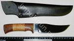 Нож "Амур" клинок 150 мм.рукоять береста/орех сталь 65Х13