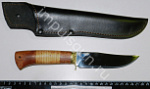Нож СУДАК клинок 130 мм.рукоять береста/орех сталь -95Х18-