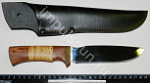 Нож "Ягуар" клинок 150 мм.рукоять береста/орех сталь 65Х13