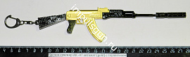 Брелок-сувенир АК -47 автомат (gold) с глушителем