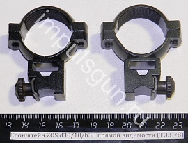 Кронштейн ZOS тип HQ102 кольца d30/10/h38 прямой видимости (ТОЗ-78)
