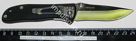 Нож складной "SanRenMu" Outdoor, лезвие 67мм.рукоять черная G10,крепление