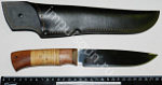 Нож "Коршун" клинок 140 мм.рукоять береста/орех сталь 65Х13