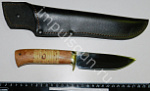 Нож "СОМ" клинок 135 мм.рукоять береста/орех сталь -95Х18-