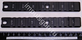 Планка RAMBO  Weaver L-150 мм. ( комплект из 2 штук L/R с винтами)