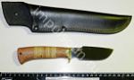Нож "ЁЖИК" клинок 110 мм.рукоять береста/орех сталь -95Х18-