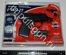 Crosman mod. PRO77 Kit (пистолет, Blowback, пули, очки, 2 балончика)